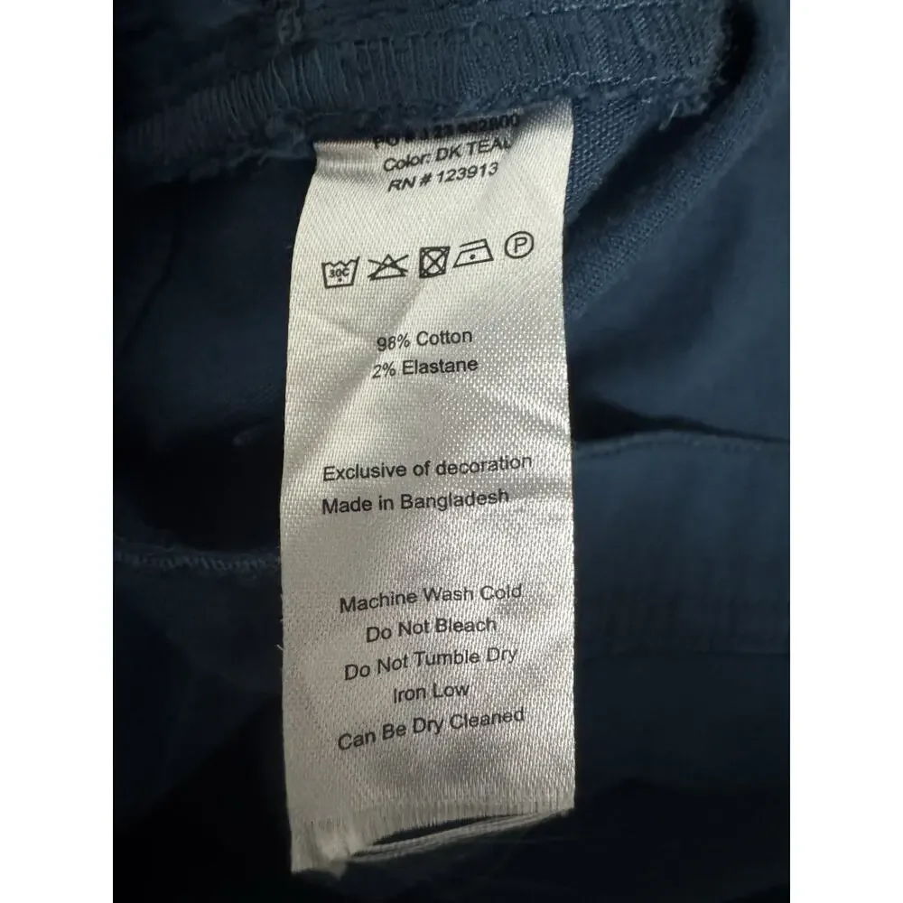 JACHS New York Men’s Straight Fit Casual 5 Pocket Pants 34x29 Dark‎ Teal